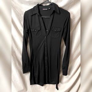 Black Collared Mini Dress